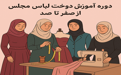 دوره آموزش دوخت لباس مجلسی زنانه